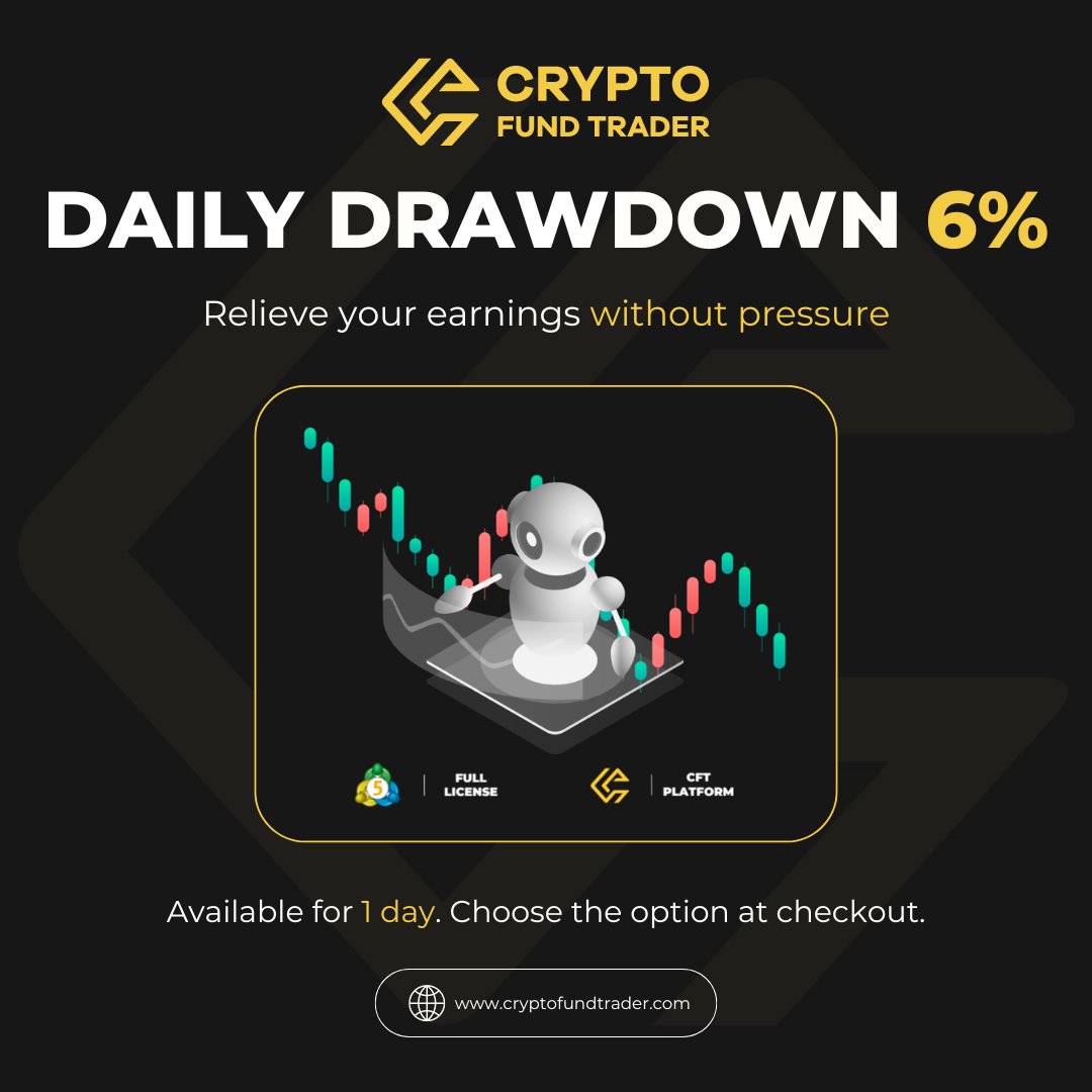 Daily Drawdown 6% ✅ Select a higher daily loss limit for your educational process! Available for 1 day only.