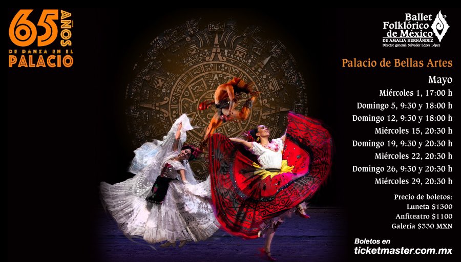 ¡Acompáñanos en el mes de mayo en el maravilloso @PalacioOficial y celebra con nosotros 65 años de danza en este recinto único en el mundo!
Recorre diferentes regiones de nuestro país y descubre sus costumbres y tradiciones a través de la danza.
#ballet #danza #mexico #cdmx