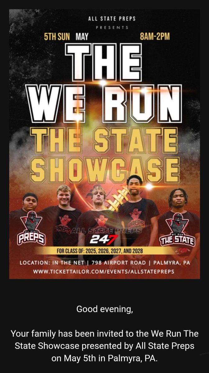 Thanks @EdOBrienCFB #WeRunTheState #AllStatePreps for the invite ‼️ Blessed 🙌🏽 🐊🐊🔵🔴⚪️ #nacnation #stepinacfootball #classof2026 #newyork #top100