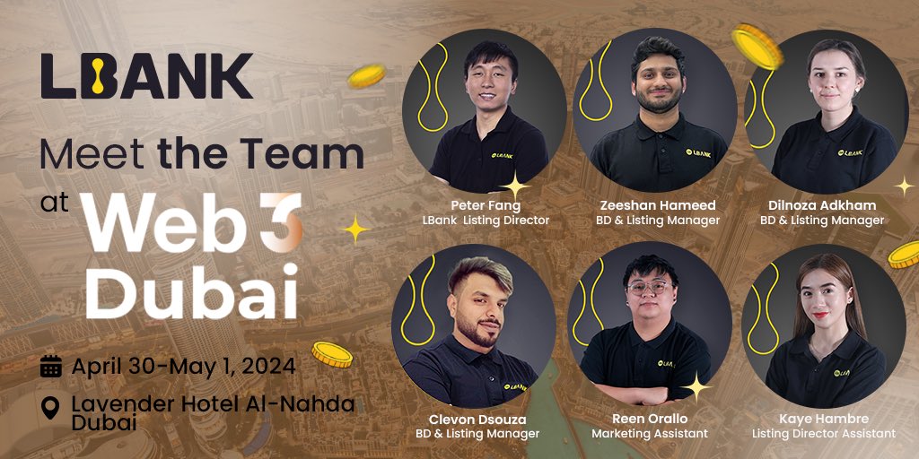 🚀Join us at @web3dubai_io tomorrow, April 30th to May 1st, 2024, to meet the exceptional LBank Team. 🥂It's the perfect opportunity to wrap up April and kick off May with a burst of Web3 excitement! #LBank #Web3 #Dubai