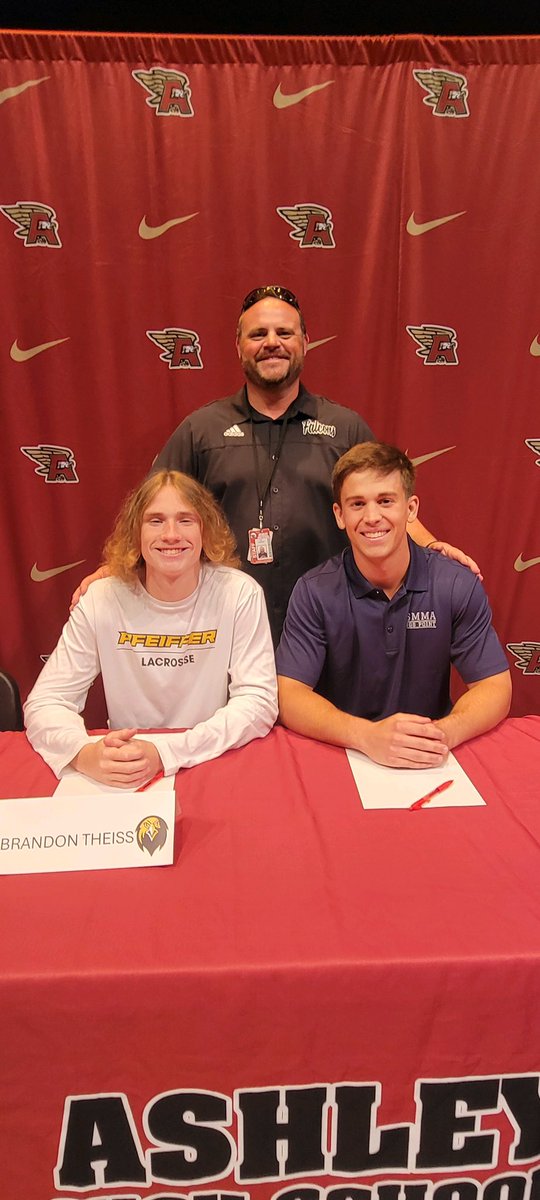 So proud of these 2 young men, going to play college lacrosse!