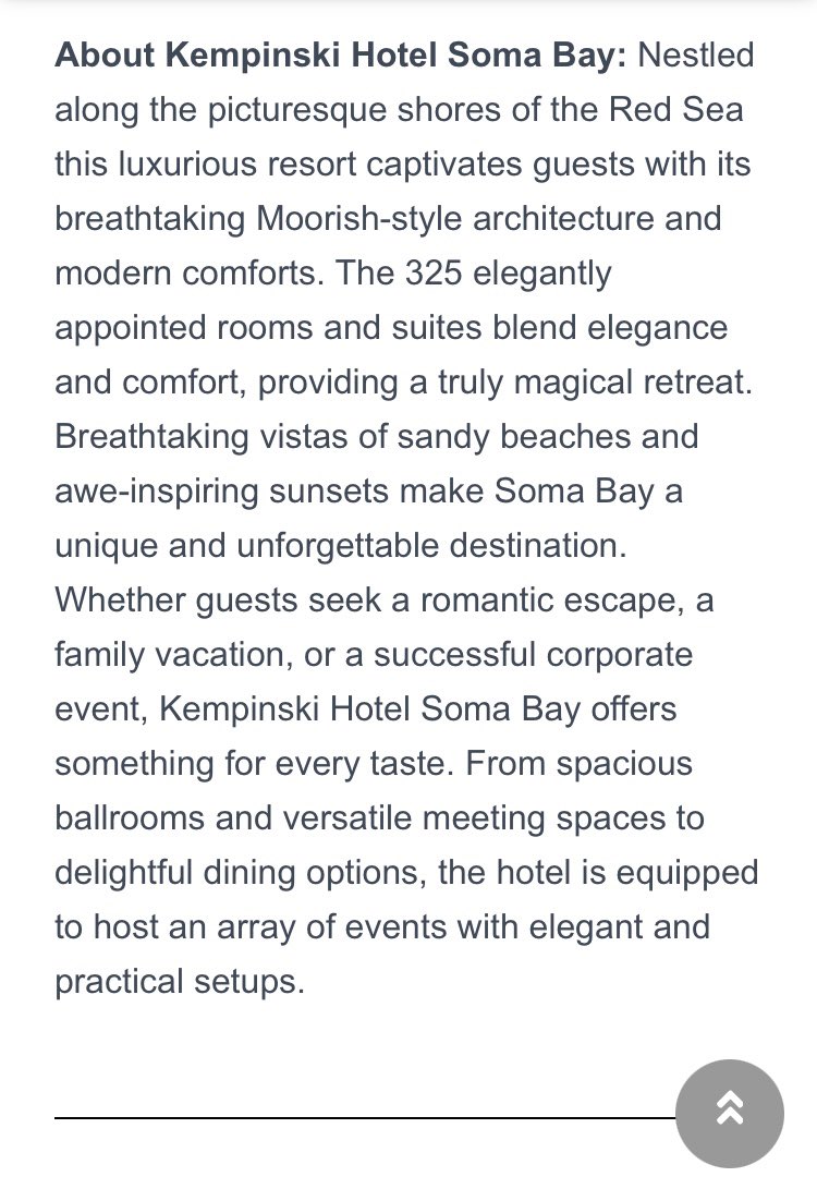 Kempinski Hotel Soma Bay among the elite establishments worldwide on TripAdvisor's 'Best of the Best' list

paullotravel.com/news/ (April 29 2024)

#kempinski #kempinskisomabay #tripadvisor #bestofthebest