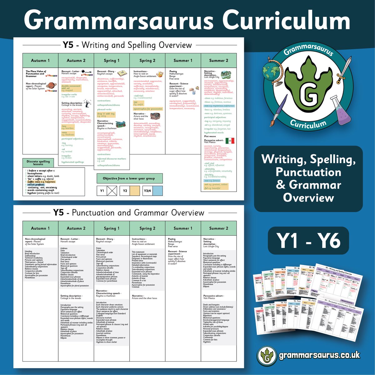 🎉 It's finally here & I might just cry! 🙌 After years in the making, I'm beyond excited to share this with you all! 💫 Introducing the Grammarsaurus Writing, Spelling, Punctuation, and Grammar Overview – the backbone of all our writing units! 📝✨