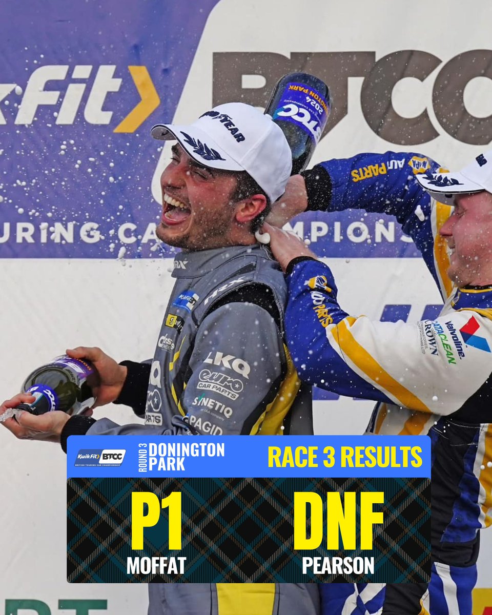 Here are the results for the @BTCC opening round for our Scottish 🏴󠁧󠁢󠁳󠁣󠁴󠁿 drivers! The Kwik Fit British Touring Car Championship returns to Knockhill on the 10th-11th of August. Get your tickets at knockhill.com/events