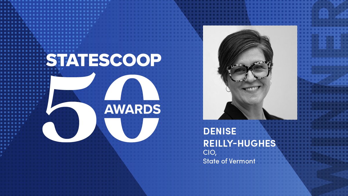 Congratulations to Denise Reilly-Hughes, CIO of <a href="/vermontgov/">Vermont.gov</a>, on being awarded GoldenGov: State Executive of the Year! <a href="/VermontADS/">VT Digital Services</a> 

Dive into the stories of this year's pioneers! Explore the award recipients here: statescoop.com/list/announcin…