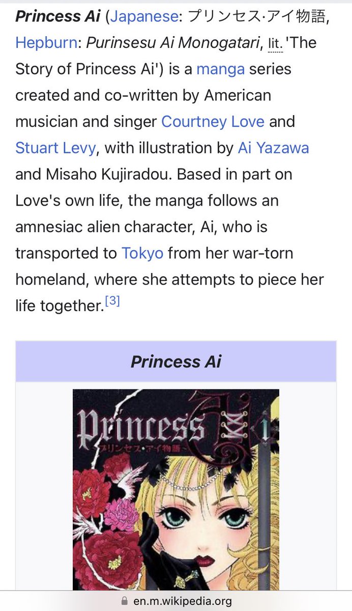 @RussianBotHack Courtney Love ‘wrote’ a manga for Tokyopop. If so have to know about it so do you 😂