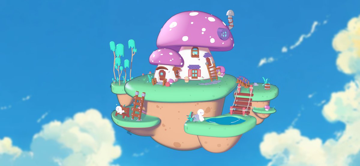 Behind the Scenes: Mushroom Islands blendernation.com/2024/04/29/beh… #blender #blender3d #b3d