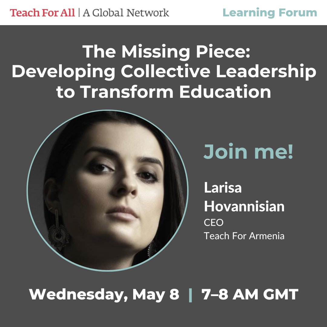 🌐 We're thrilled to announce that @larisahova , our Founder & CEO, will be speaking at @TeachForAll 's #LearningForum. 🗓 Don’t miss this chance to hear from leading voices in the field and to engage in this crucial conversation.

🔗 Register here: brnw.ch/21wIrdK