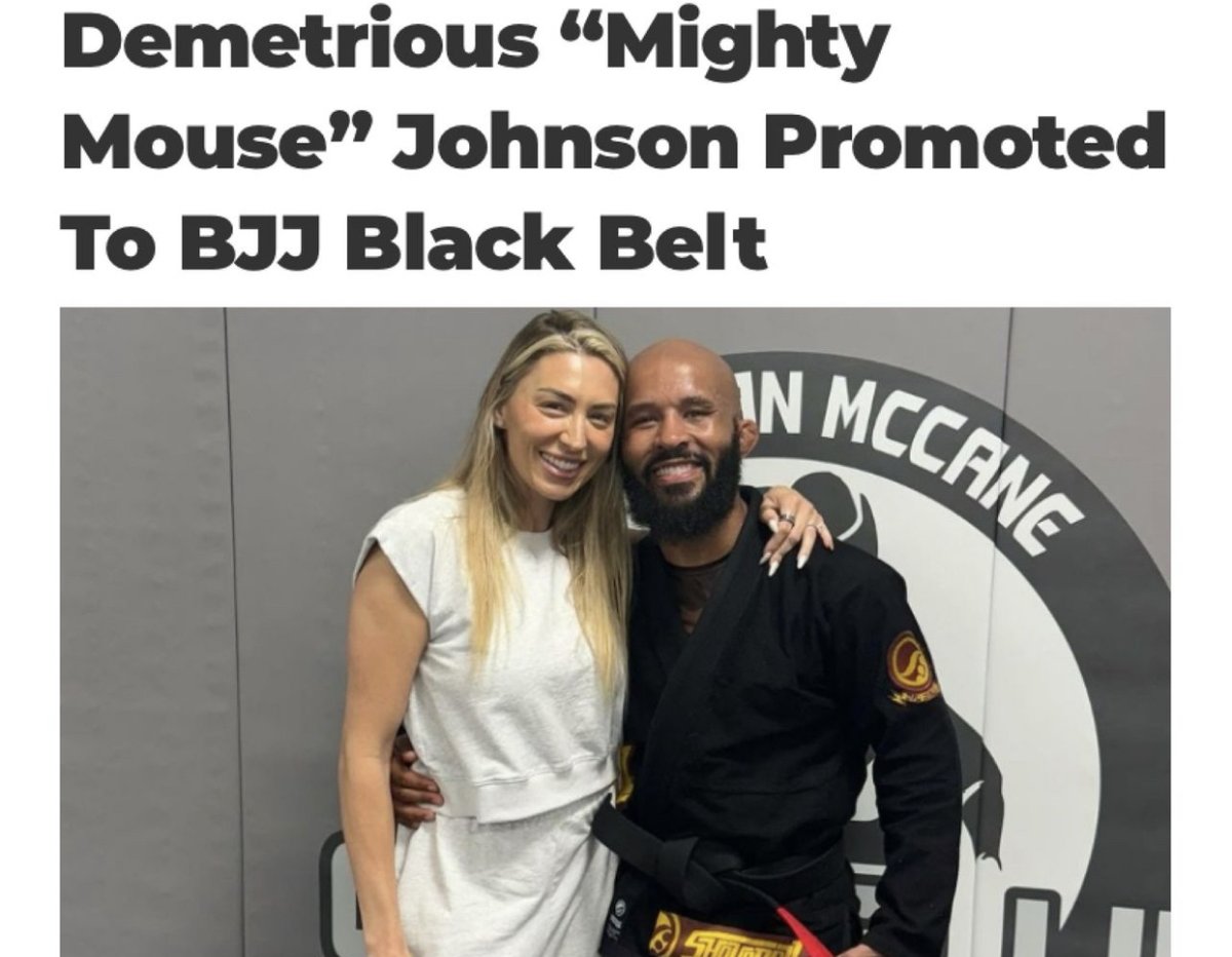 Congratulations to Demetrious Johnson on his promotion to Black Belt!