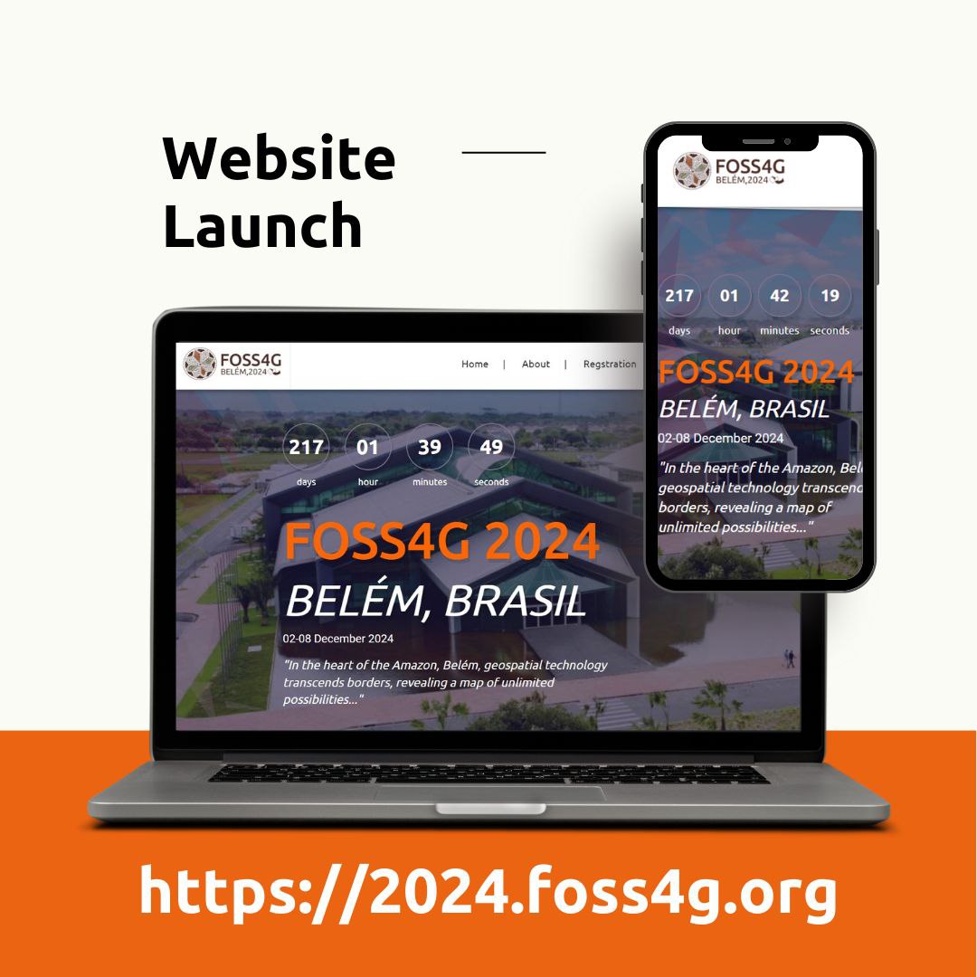 📷 Exciting news! We're thrilled to announce the launch of the FOSS4G 2024 website. Join us this December in Belém 🇧🇷 for the ultimate geospatial open source event. Stay tuned for updates and get ready to explore the world of geospatial technology! 2024.foss4g.org #foss4g