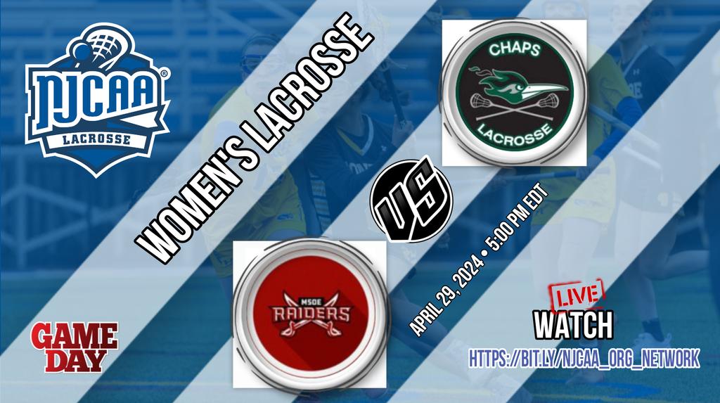 📢 GAME DAY LIVE 🔴

🏆 NJCAA WOMEN'S LACROSSE 🏆

🥍 Milwaukee School of Engineering 🆚 DuPage 🥍

🗓️ April 29, 2024

🕔 5:00 PM EDT

📺 bit.ly/NJCAA_ORG_NETW…

<a href="/AthleticsCod/">CODAthletics</a> <a href="/CollegeDuPage/">College Of DuPage</a> <a href="/msoewlax/">MSOE Women’s Lacrosse</a> <a href="/MSOE_Raiders/">MSOE Raiders</a> <a href="/MSOE/">MSOE</a>