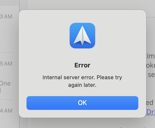 dkalmbach's tweet photo. @SparkMailApp you guys ok? Lots of errors with our team today. https://t.co/RPiLiKWII5