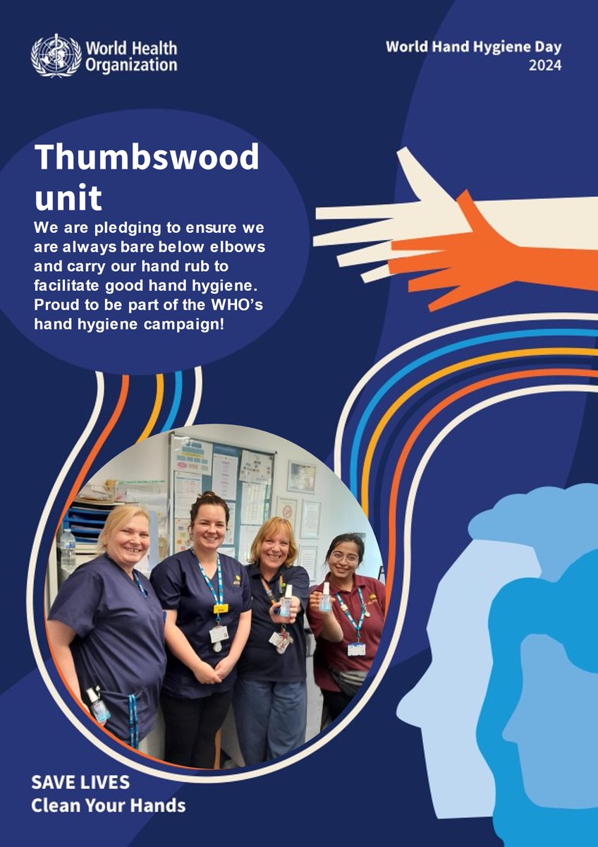 Thumbswood team making a pledge for #WHHD 2024 #handhygiene ⁦@HPFT_NHS⁩