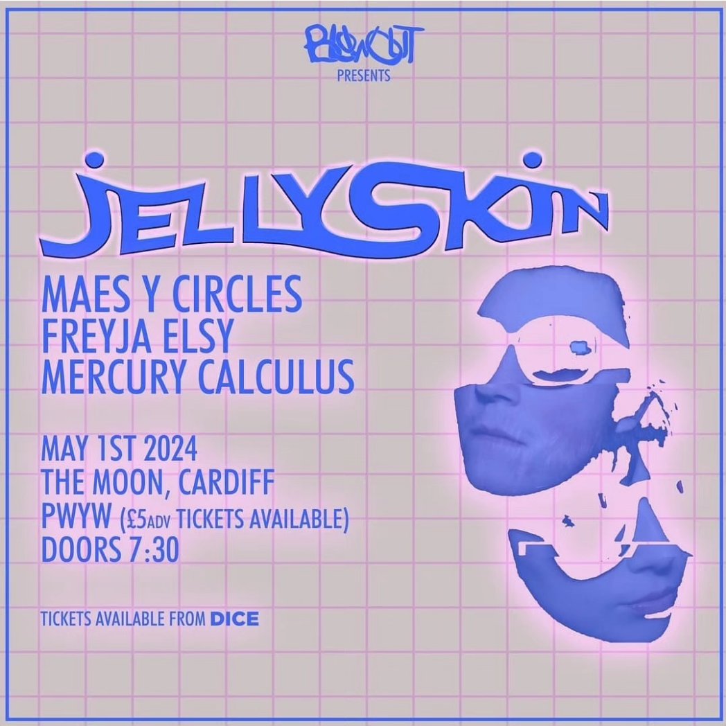 🚨 GIG THIS WEDNESDAY 👾 💜🎵 🚨 I'm supporting the amazing @jellyskinband on Wednesday 1st May alongside @maesycircles & Mercury Calculus at @TheMoonCardiff! Looking forward to an evening of eclectic electronica and pure vibes x 📸 @ ceirios_photo (inst) (1/2)