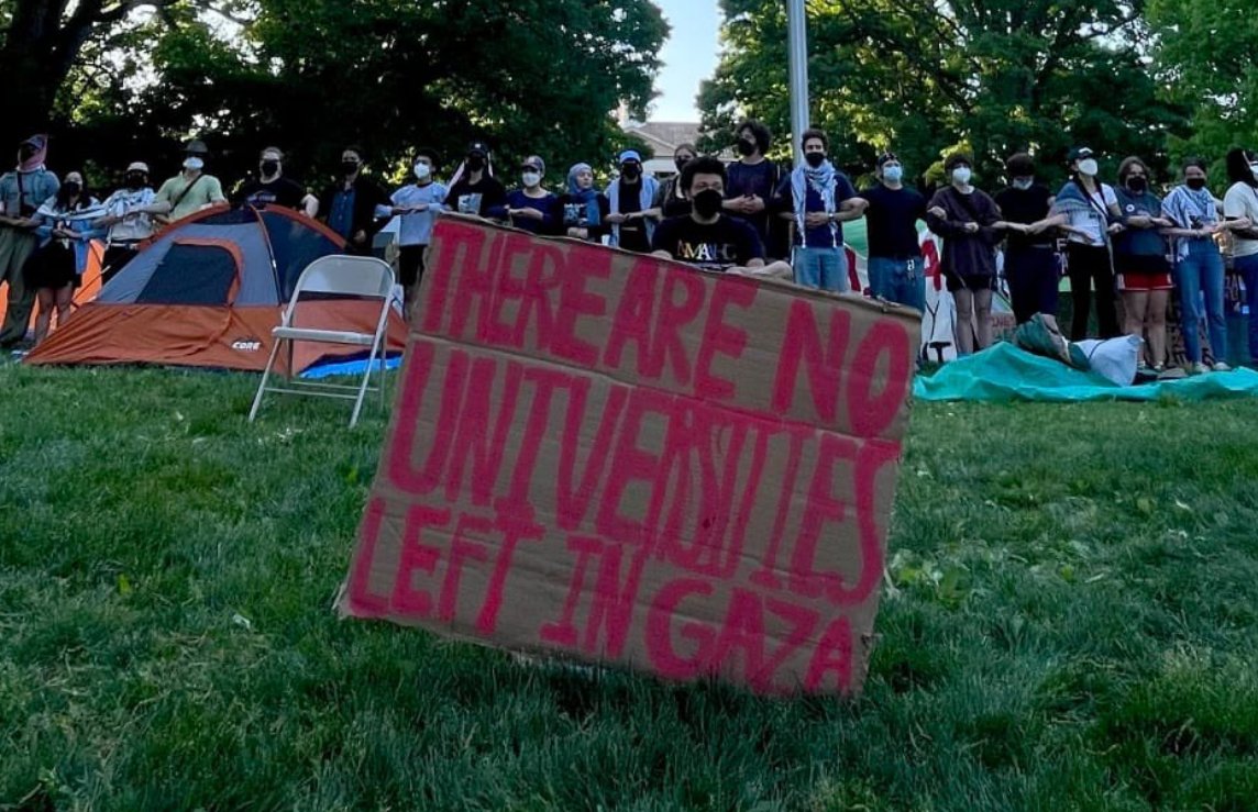If you're still wondering why students are protesting, here's a sign from the University of North Carolina encampment.