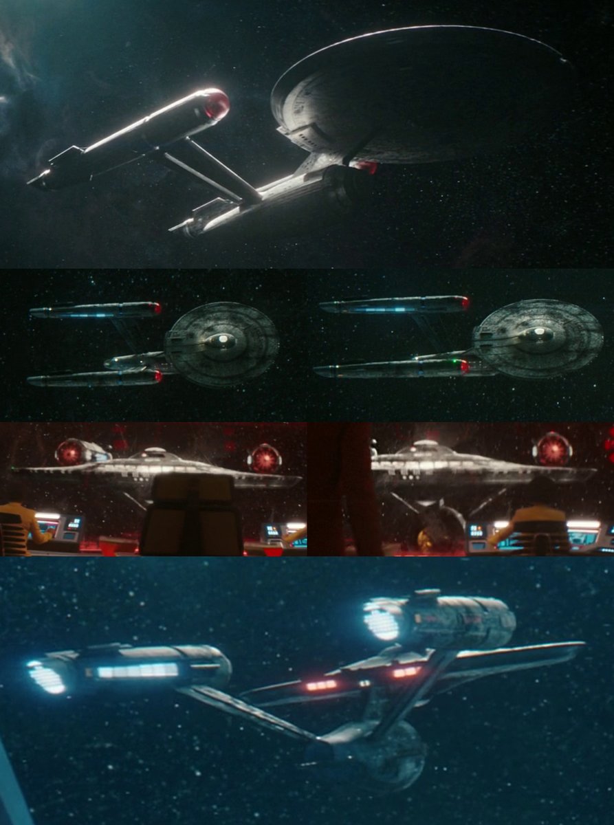 Here are all the full ship shots of the ISS Enterprise we get in #StarTrekDiscovery's 'Mirrors'. I wonder what will happen to her now and whether we will see her again, maybe in #StarTrekStarfleetAcademy (as a cadet training ship)?