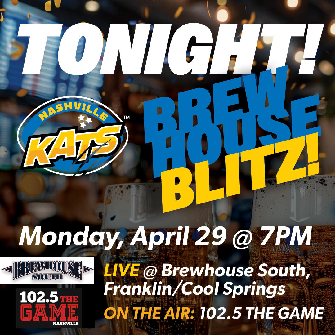 Join us tonight! 

Trivia, live radio broadcasts from 102.5 The Game &amp; 94.9 The Fan Nashville, and the chance to rub elbows with your favorite Kats players, coaches, dancers, and secret special guest celebrity at Brewhouse South in Franklin, TN.