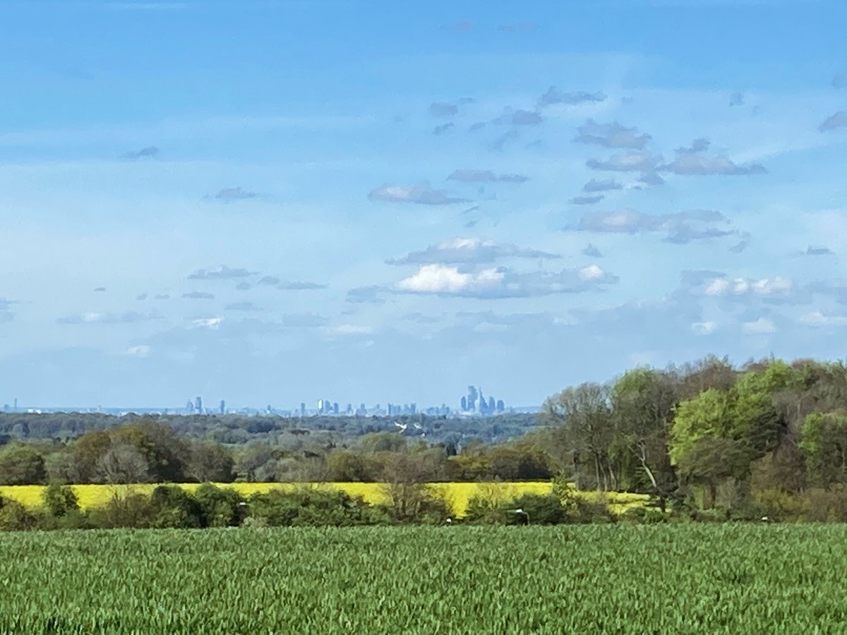 This view of central #London 🇬🇧 viewed from the #NorthDowns #Surrey never fails to inspire 🩵