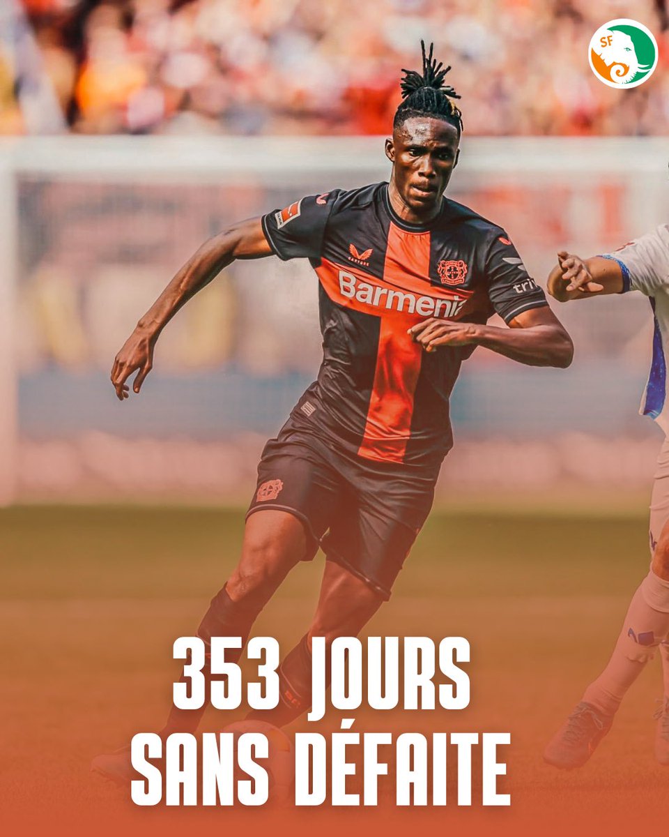 🚨 Odilon Kossounou n’a plus perdu un match de football depuis 353 jours ! 🇨🇮😳

Réalisera-t-il une année complète sans la moindre défaite ? 🤯