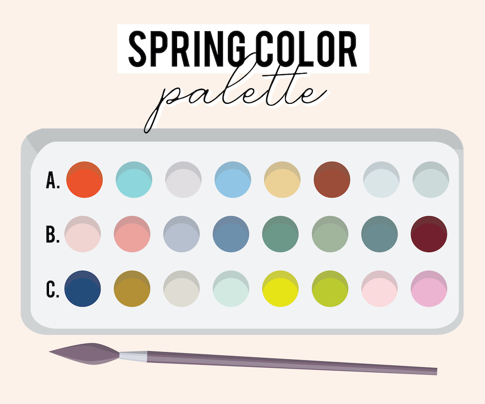 Which of these three color palettes could you envision in your home decor this spring?