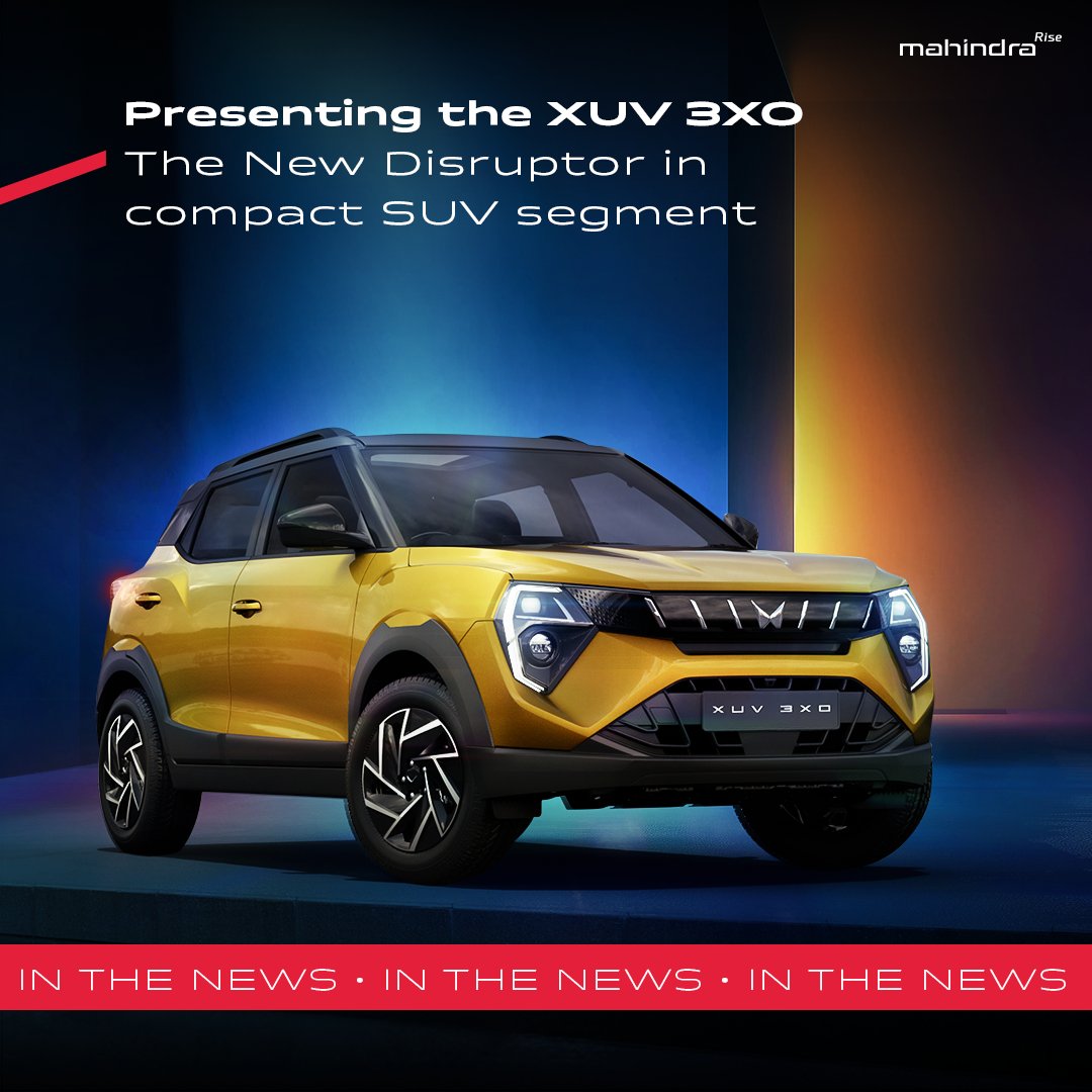 At Mahindra, innovation and excellence guide us. Proudly presenting the #XUV3XO, setting new benchmarks in the compact SUV segment.

Each variant is carefully designed to meet various customer preferences, seamlessly combining innovation, safety, and comfort.

Read more:…