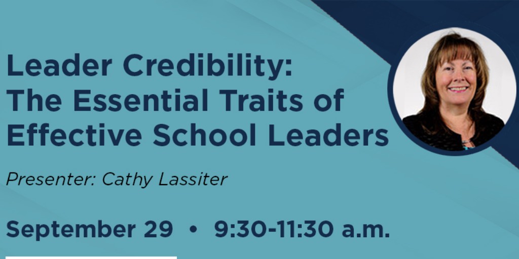 ATTN: District & School Leaders: If you're looking to develop, strengthen & convey the 5 essential traits of leader credibility, check out this recording from @cathy_lassiter: Leader Credibility: The Essential Traits of Effective School Leaders. Watch now: ow.ly/MOFu50RqMNx