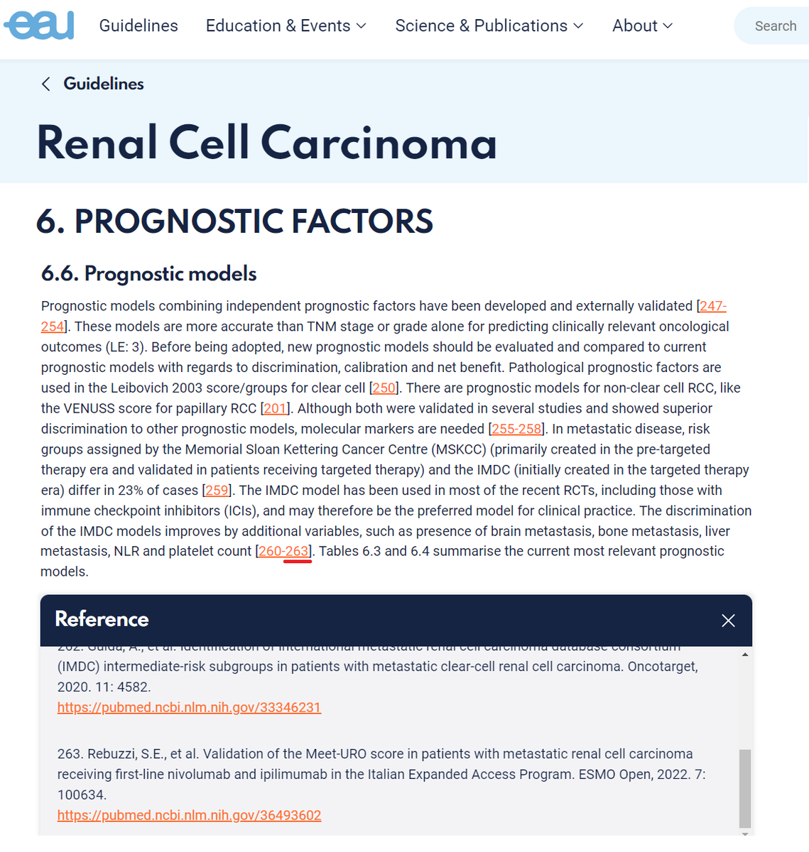 Meet-URO score (IMDC score + NLR + Bone mts) cited in the EAU Guidelines of Renal Cell Carcinoma!!! A wonderful achievement for a new and exciting journey!! Warm thanks to my group <a href="/GFornarini/">Giuseppe Fornarini</a> <a href="/Sebastiano_Buti/">Sebastiano Buti</a> <a href="/biostat84/">Alessio Signori</a> <a href="/gbanna74/">Giuseppe Banna</a> <a href="/PasRescigno/">pas_rescigno</a> <a href="/meeturoIT/">Meet-URO</a>