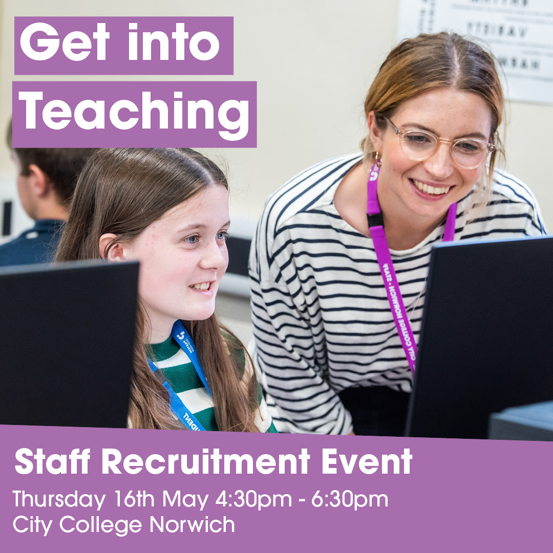 Are you ready to take the next step in your career? If you've got real-world industry experience, you've already got what it takes to teach in further education! ⭐ Explore our staff vacancies at our event on Thursday 16 May from 4:30pm to 6:30pm 👉ow.ly/qA2A50RqUIS