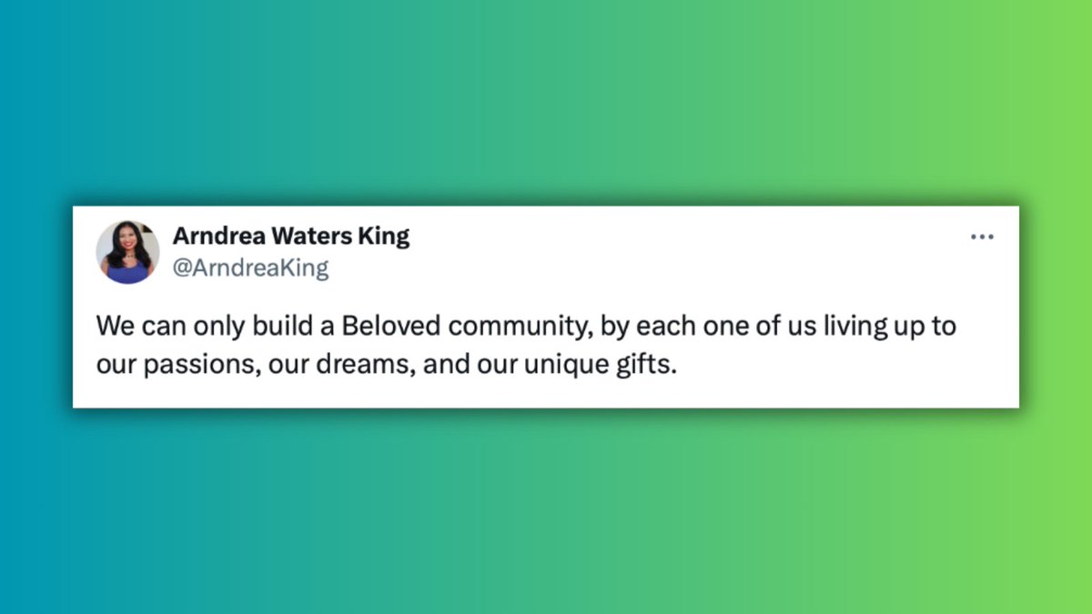 We are working to reach the #BelovedCommunity—a world built on peace, justice, and equity.