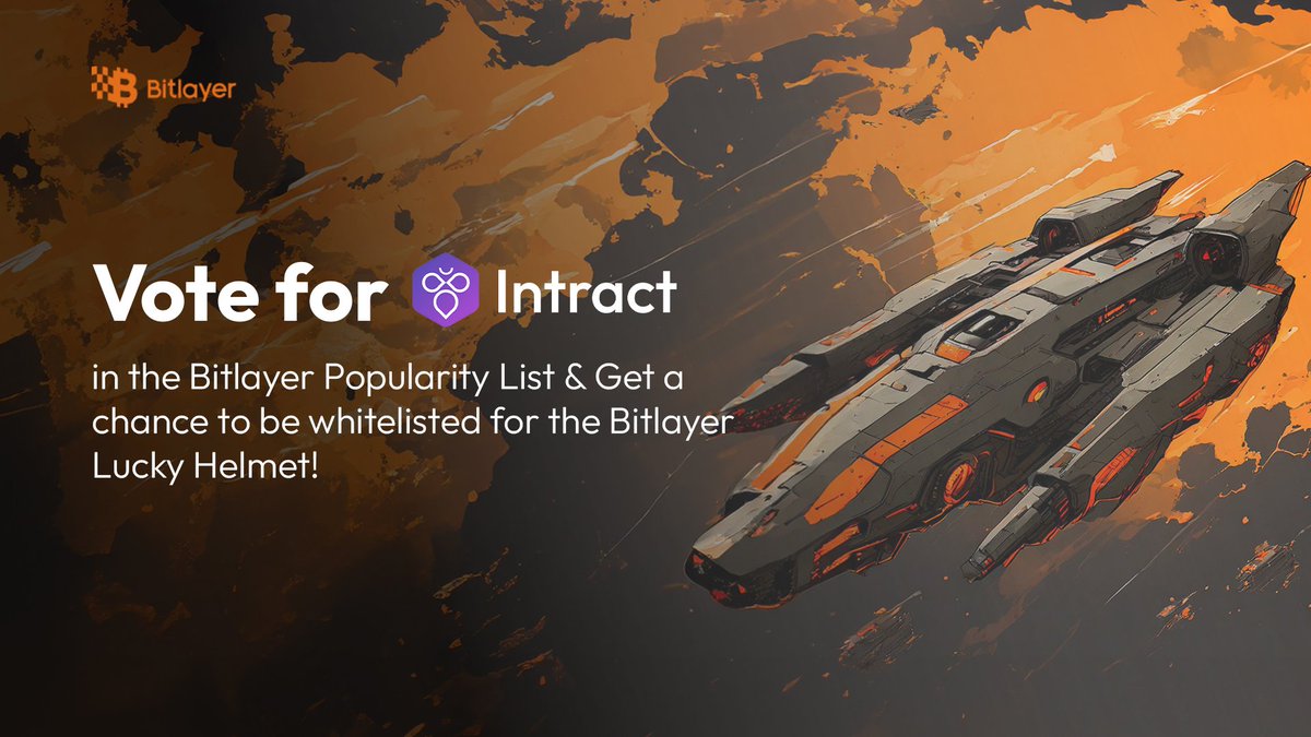 Bitlayer 🤝 Intract

The future of #Bitcoin is here: Meet Bitlayer, first Bitcoin security-equivalent L2 based on the BitVM paradigm

🗳️ Vote for Intract on the @BitlayerLabs Popularity List and win points and WLs by Bitlayer! 

Details: link.intract.io/Bitlayer