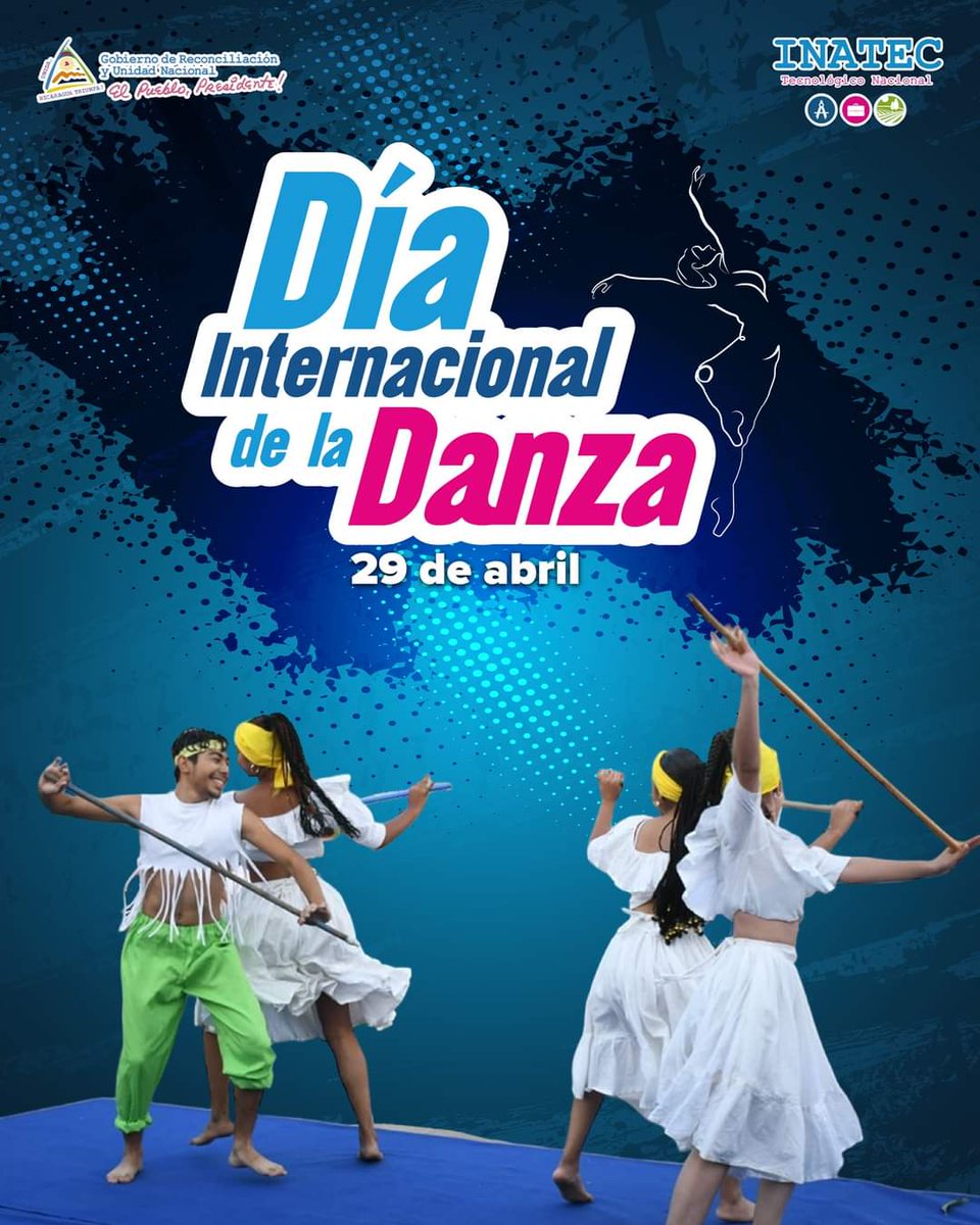 #Nicaragua| Hoy celebramos la belleza, la pasión y la expresión que nos regala la danza. 💃 @JaimeNindiri ¡Felíz Día Internacional de la Danza! 💃🕺👯‍♂️🌎 #SomosVictoriasVerdaderas #SomosPLOMO19