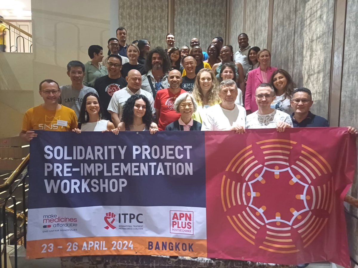 Last week 36 treatment advocates from 24 countries gathered in Bangkok for the Solidarity Project. This initiative aims to break down patent barriers & ensure access to healthcare for all. @affordabledrugs @apnplus