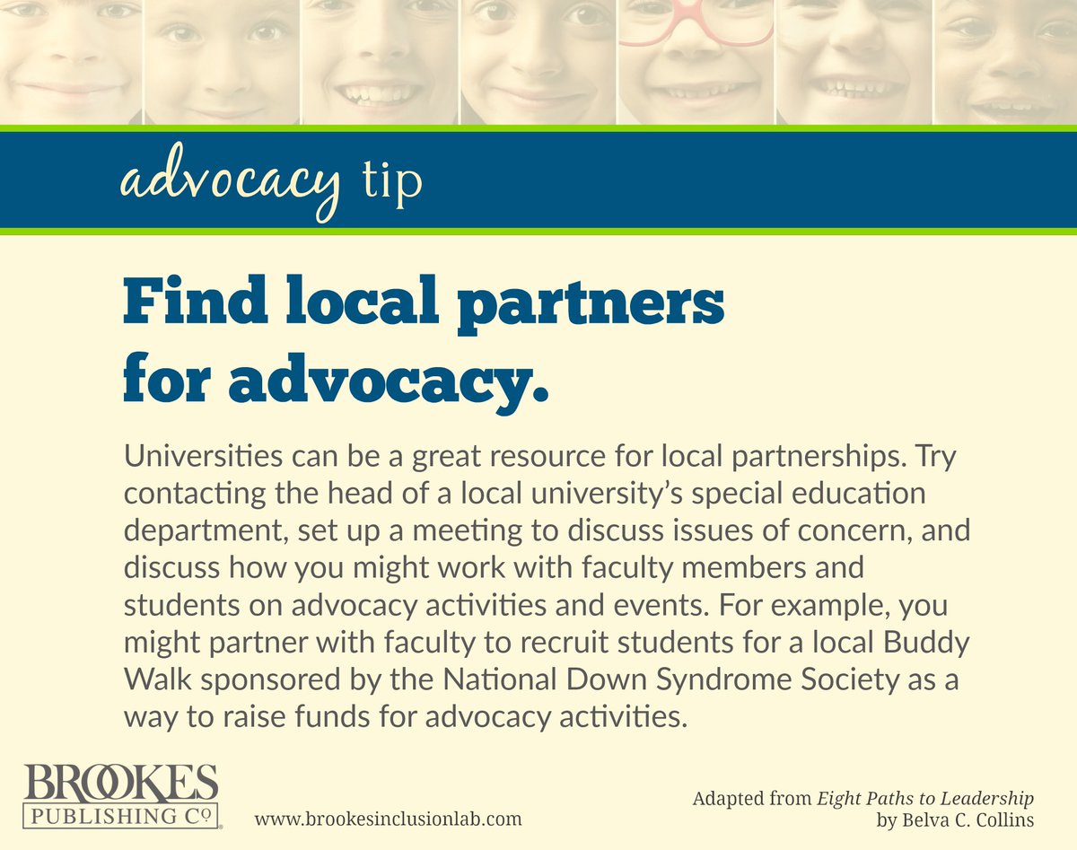 Finding local partners for advocacy can help broaden your impact. (More tips on becoming a better advocate for students with disabilities: ecs.page.link/8tT3C) #DisabilityAdvocate #Inclusion #InclusiveEducation