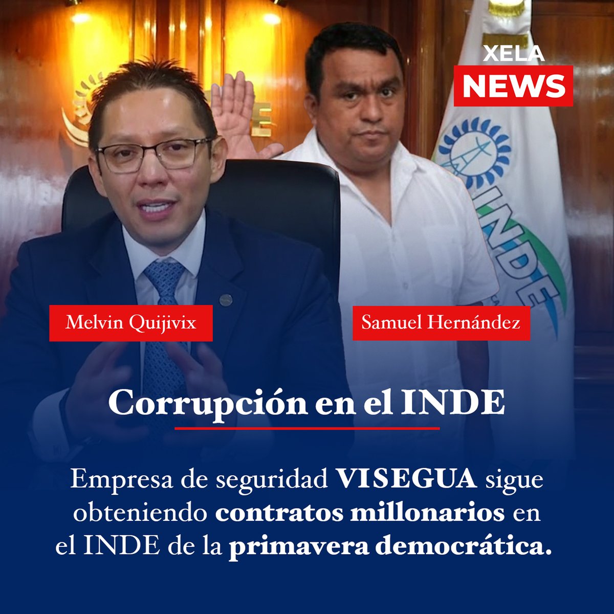 Melvin Quijivix (presidente) y Samuel Hernández (representante de los sindicalistas) en el Consejo Directivo del @INDEGUATEMALA, socios de la empresa de seguridad #VISEGUA, continúan obteniendo contratos millonarios en la primavera democrática de @BArevalodeLeon. #XelaNews 🇫🇷