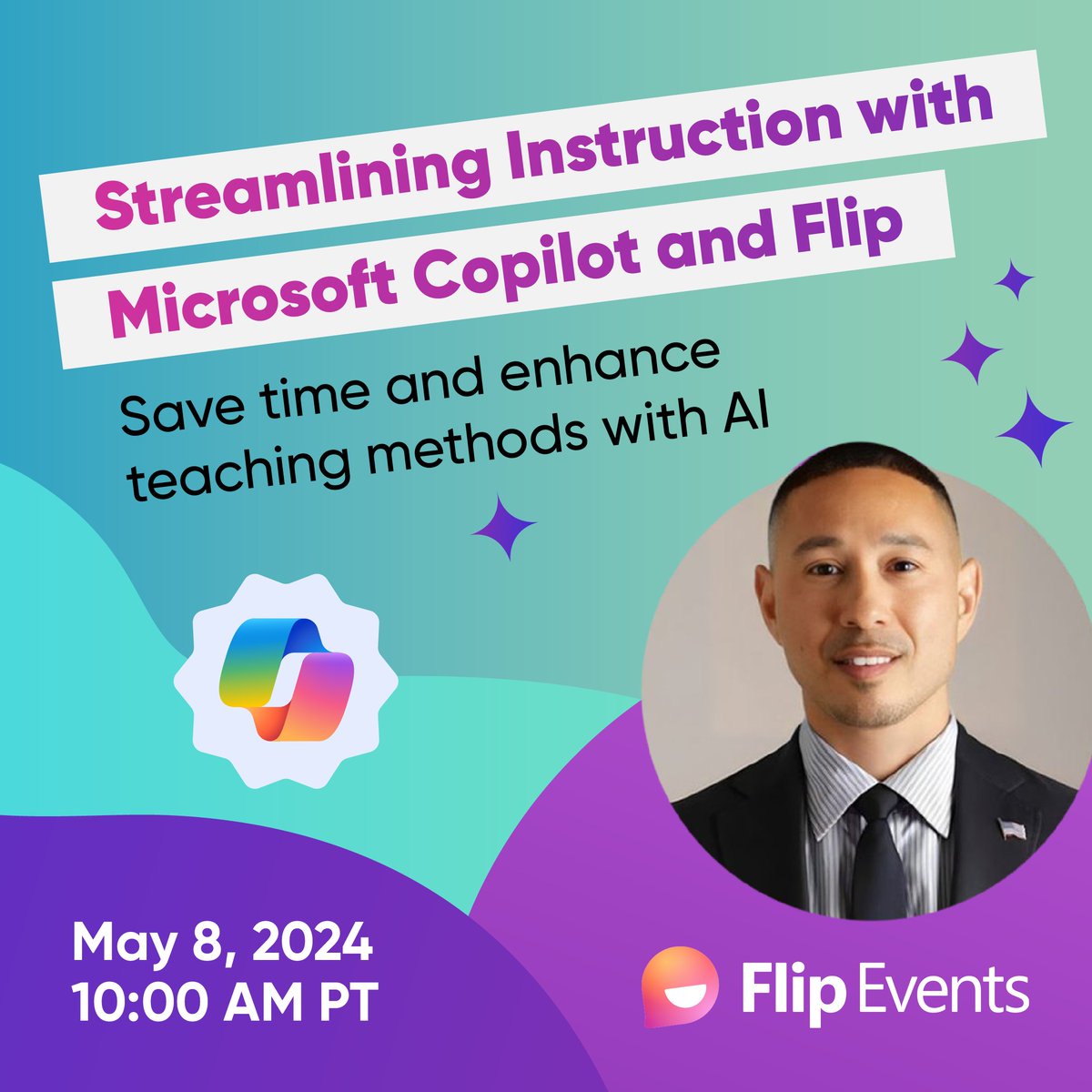 Harness the power of #AI to align instruction. ✨ Join @JorgeDoesPBL and @MicrosoftFlip for a step-by-step guide to mapping curriculum with Copilot. Secure your spot in the event: msft.it/6019Y36c5 #MicrosoftEDU