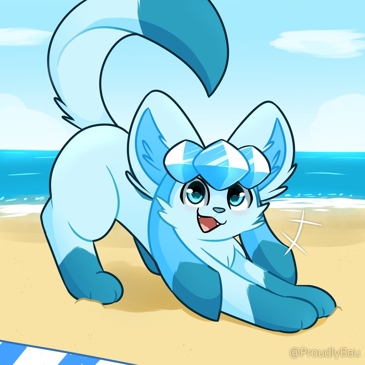 Glaceon beach day!