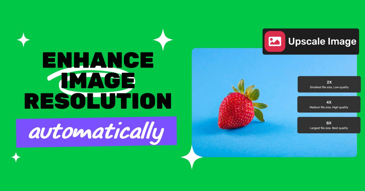 sosimplified's tweet image. Elevate your visuals with Simplified&apos;s Upscale Image tool✨  Watch as resolution is enhanced, bringing your images to life with stunning clarity 🪩  smpl.is/8vcxf

.
.

#UnveilTheDetail #visuals #imageenhancement #resolution #pixelperfection #creativityboost