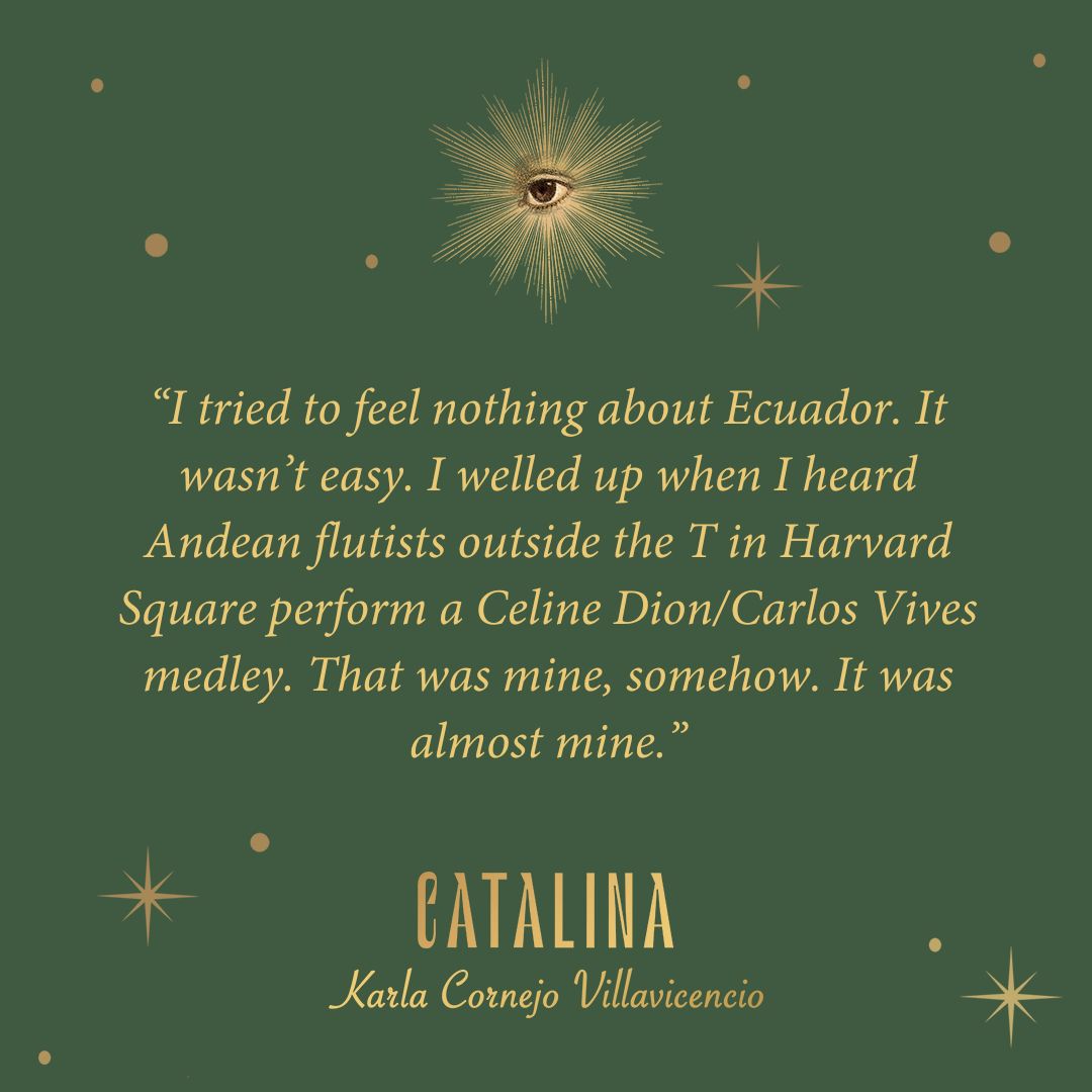 A tender but pointed coming-of-age story and a slice of campus life for a complex young woman whose impulses and insecurities will feel instantly recognizable, or devastatingly illuminated. Out 7/23, you can preorder Karla Cornejo Villavicencio's novel CATALINA now!