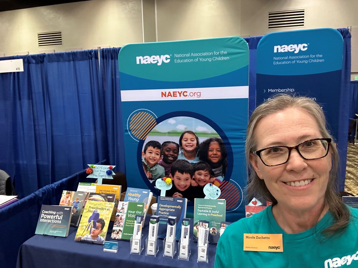 Spotted! Last week NAEYC's Senior Director of Market Solutions and Customer Care, Nicole Zuchetto, paid a visit to @OhioAEYC_ECE during their Annual Conference in Sandusky!