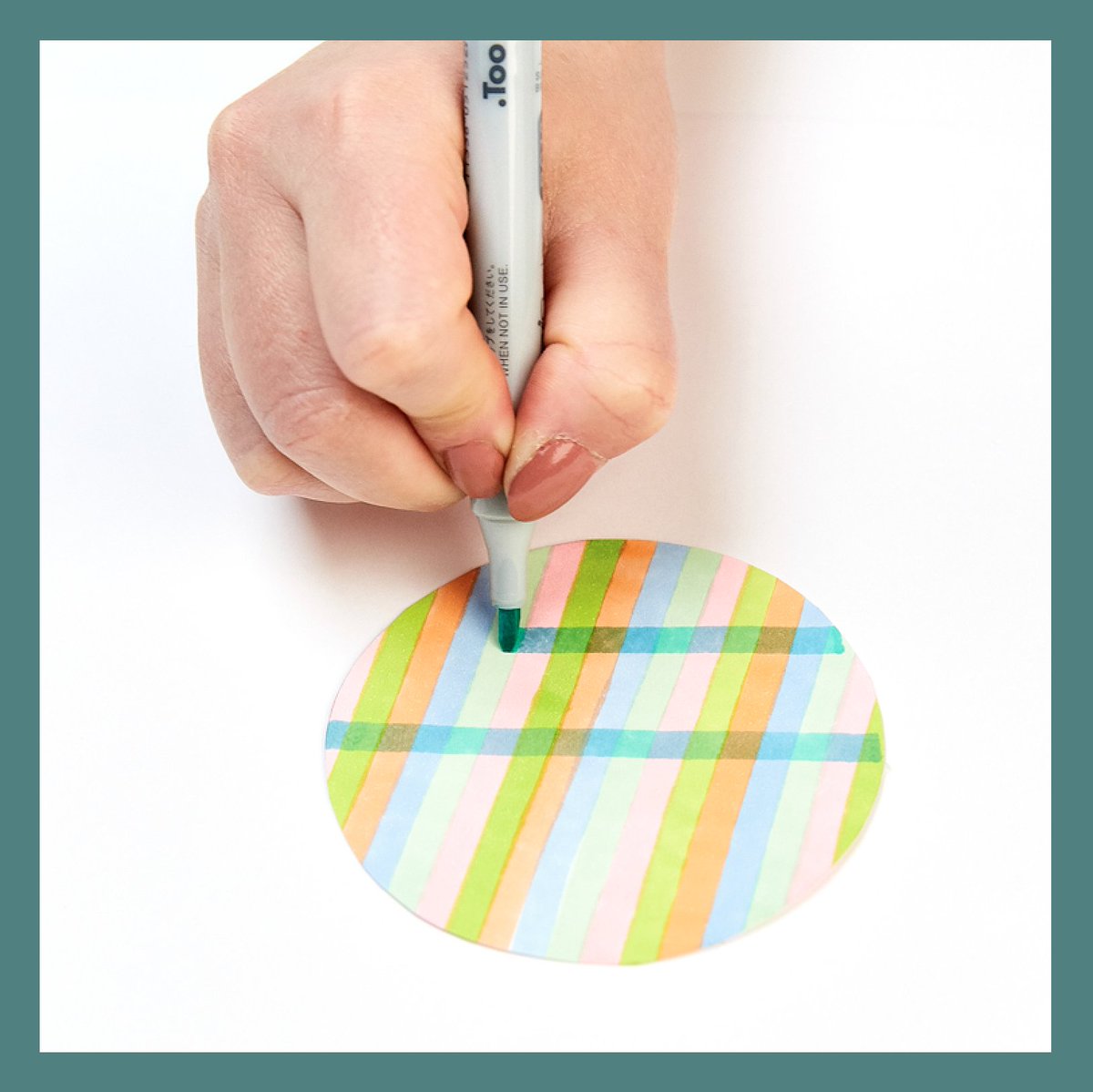 Layer your Blue Green marker on top of other colors for an array of new shades!