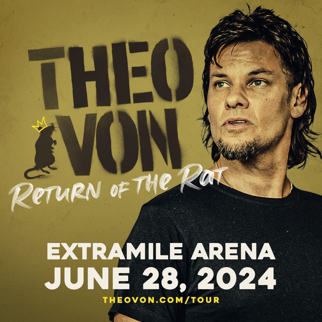 JUST ANNOUNCED: @TheoVon: Return of the Rat at ExtraMile Arena on June 28, 2024 Presale Starts: Tues, Apr 30, 2024 at 10:00 AM Presale Ends: Wed, May 1, 2024 at 9:00 AM Code = RATKING Public Onsale: May 1, 2024 at 10:00 AM Learn More & Buy Tix at extramilearena.com/theovon