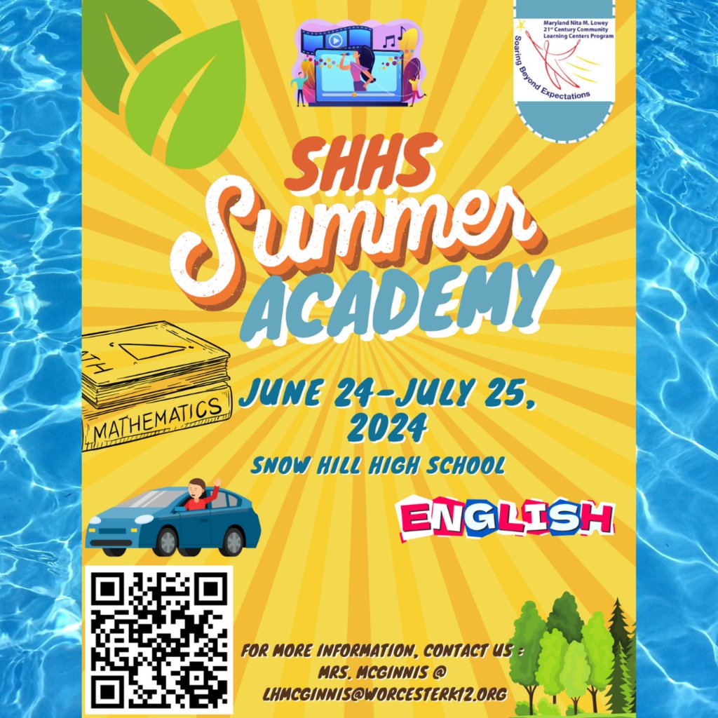 ☀️ Elevate your summer with our Summer School program! 📚 Dive into exciting subjects, boost your skills, and make the most of your break. Contact Mrs. McGinnis At LHMCGINNIS@Worcesterk12.org for more information! #SummerSchool #LearningNeverStops 🌟