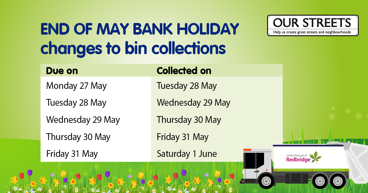 Wondering about bin collection dates over the May bank holidays? We’ve got it covered. Check our handy guide & jot down your revised bin collection day for both bank holidays as it will be different to your usual collection day: orlo.uk/DiqnJ