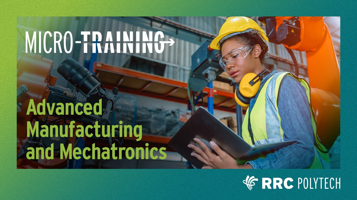 RRC Polytech's Advanced Manufacturing and Mechatronics courses deliver rapid skills in manufacturing and information technology and award industry-recognized micro-credentials upon completion. Learn more at ow.ly/oIZf50QSnKk