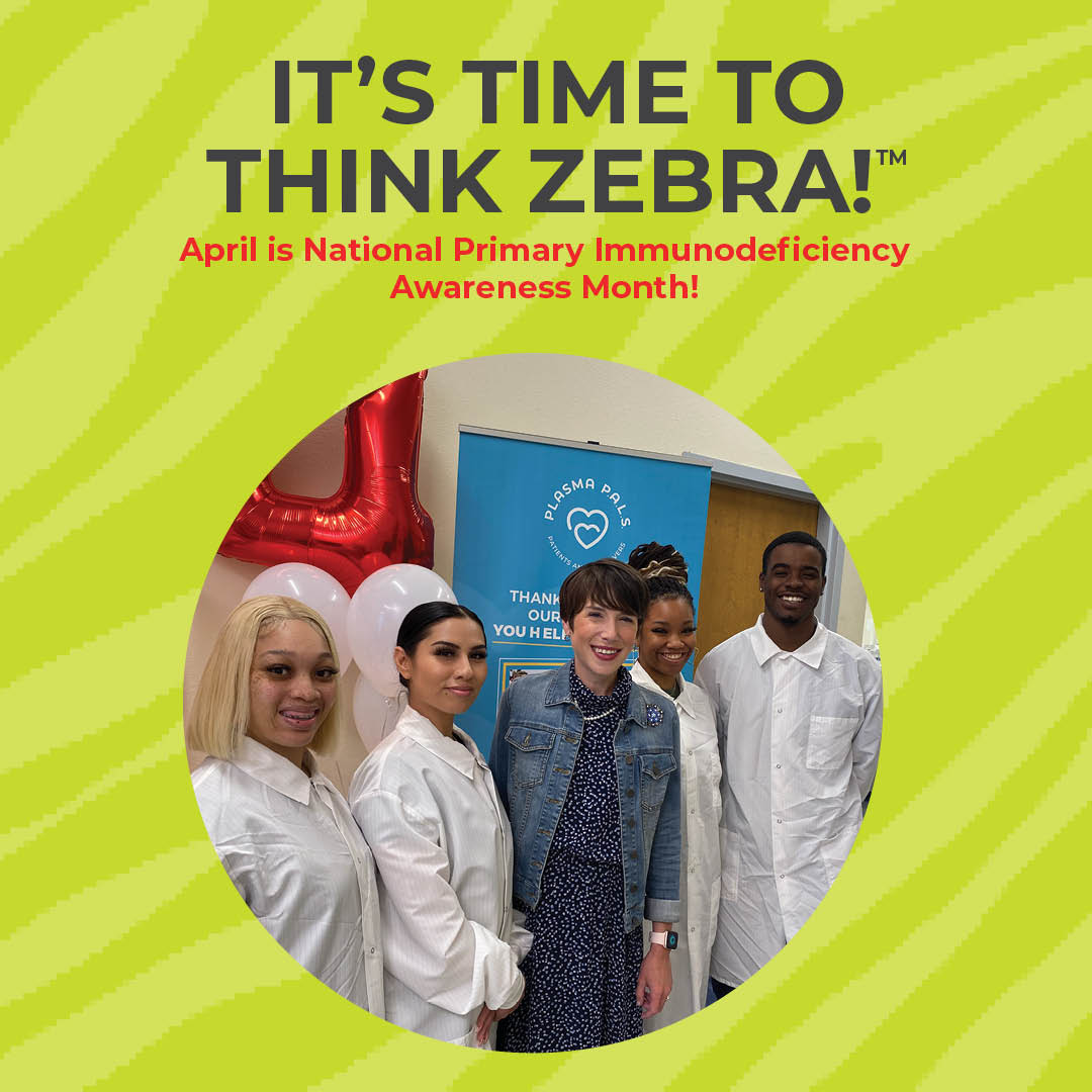 CSLPlasma's tweet photo. Here at CSL Plasma, we encourage you to 'Think Zebra' - a symbol of rare diseases like Primary Immunodeficiency. 🦓 Each plasma donation contributes to developing treatments for those in need. Together, let's make a difference. #CSLPlasma #ThinkZebra #PlasmaDonation #DonatePlasma https://t.co/n0HWw7RWzt
