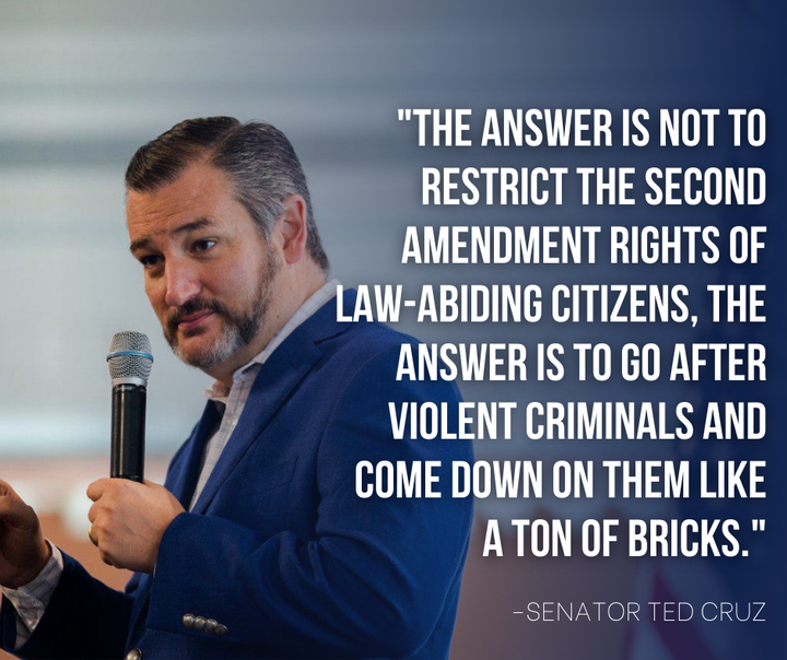 Exactly. Innocent Americans shouldn't lose their 2A rights because someone else decided to break the law.
<a href="/tedcruz/">Ted Cruz</a>