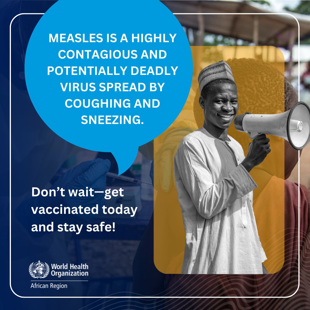 🚨 #Measles is a highly contagious and potentially deadly virus spread by coughing and sneezing. While there's no specific antiviral treatment, you can protect yourself with the measles #vaccine. ✅ Don’t wait—get vaccinated today and stay safe! #AVW2024 #VaccinesWork
