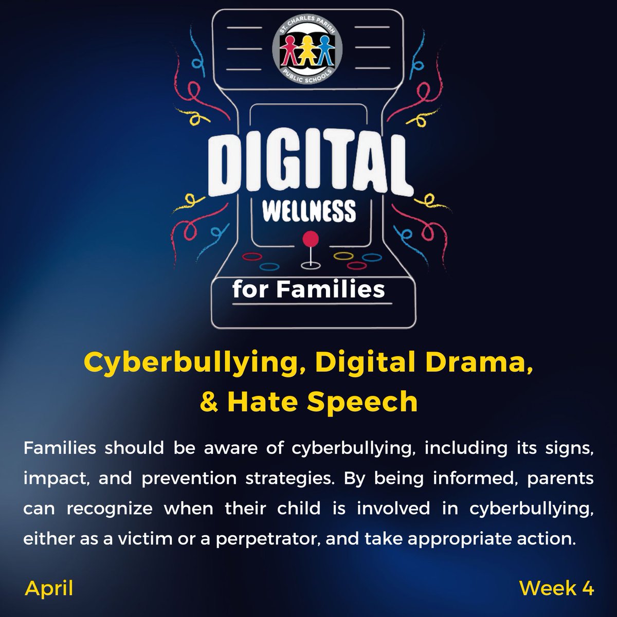 🌐 Families should be aware of cyberbullying, including its signs, impact, and prevention strategies. By being informed, parents can recognize when their child is involved in cyberbullying, either as a victim or a perpetrator, and take appropriate action.  📱💻 

#DigitalWellness