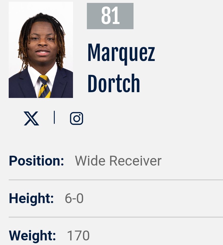Cal WR Marquez Dortch entered the portal. He transferred from Mississippi State. Rivals rated him a four-star recruit.