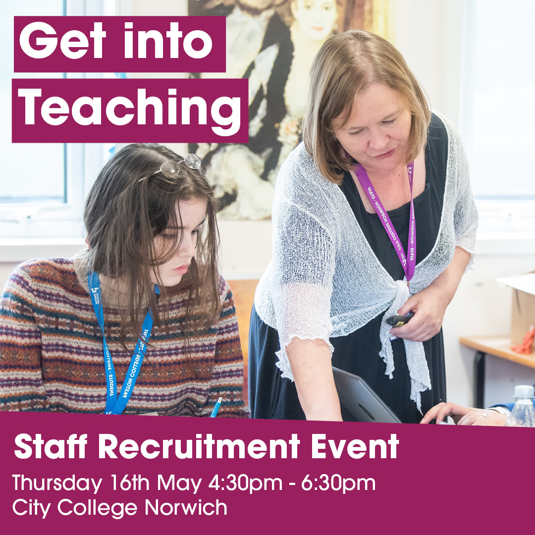 Are you ready to take the next step in your career? If you've got real-world industry experience, you've already got what it takes to teach in further education! ⭐ Explore our staff vacancies at our event on Thursday 16 May from 4:30pm to 6:30pm at CCN 👉ow.ly/Fk2W50RqW4Y